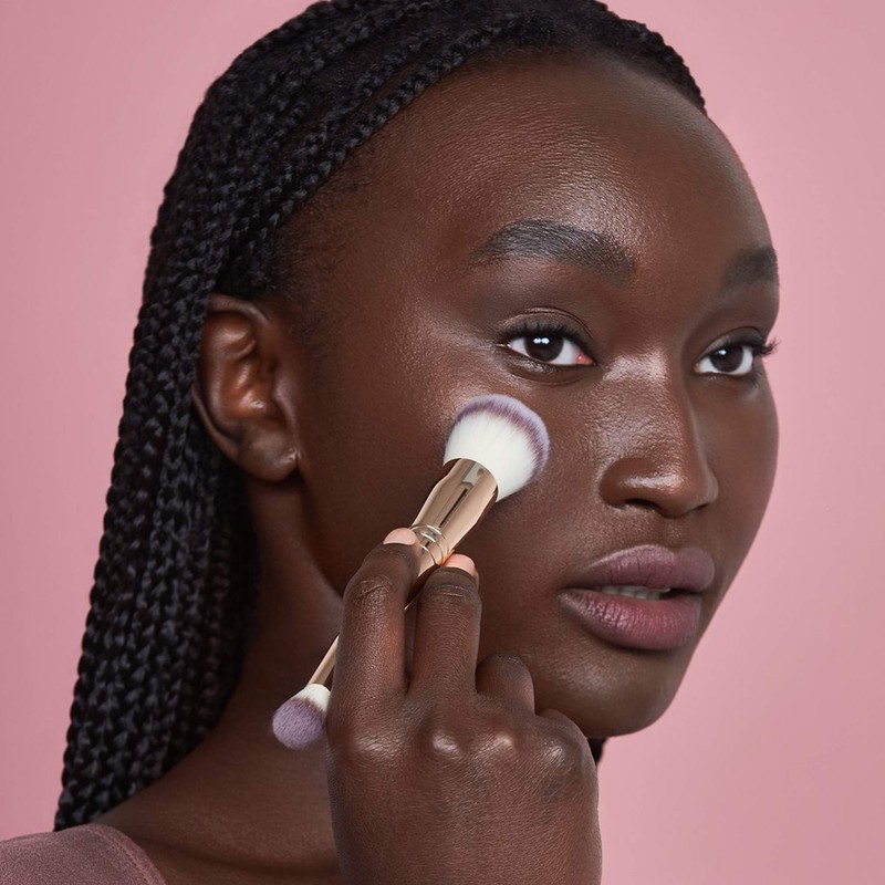 Complexion Duo Makeup Brush from Sculpted by Aimee - Double-Ended,