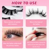 TORMEN 10 Pairs Synthetic Fiber Hard Stem False Eyelashes Wispy