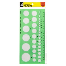 シンワ測定(Shinwa Sokutei) テンプレート 円定規 中 66002