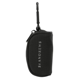 St Andrews 042-5984351 Continuous Classic Ball Pouch, Metallic Series (Includes Carabiner, Holds 2 Balls) / Golf, 010_black