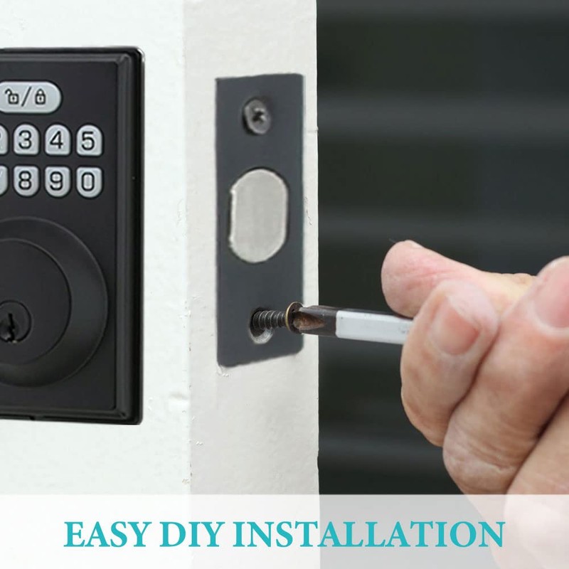 Keyless Entry Door Lock with 2 Handles, Electronic Keypad Deadbolt