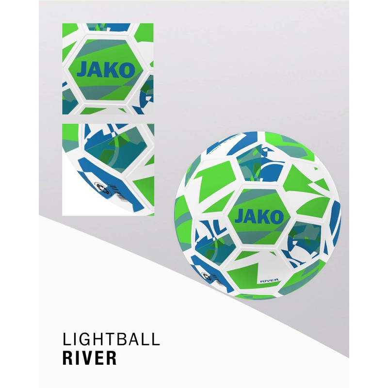 JAKO Lightball River, White/Neon Green/Mint, 5 (290 g)