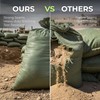 Empty Sandbags Military Green with Ties (Bundle of 10) 14"