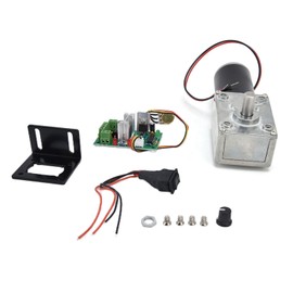 DC 12V Gear Motor and PWM Driver Kit, 20-400 RPM Motor Series, Speed Reduction Motor with 8mm D Shaft(30RPM), Geared Motor