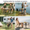Anbte 2ft Camping Table Foldable with Storage Net, 3 Adjustable