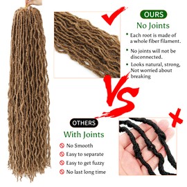 Karida Faux Locs Crochet Hair 36 Inches, New Soft Locs Crochet Hair 3 Packs, Crochet Faux Locs Hair Pre Looped Crochet Hair for Black Women (36 Inch (Pack of 3), 27#)