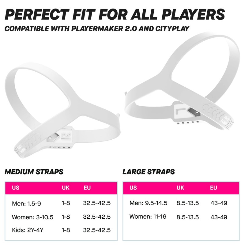 Additional Pair of White Straps Compatible with CITYPLAY and Playermaker