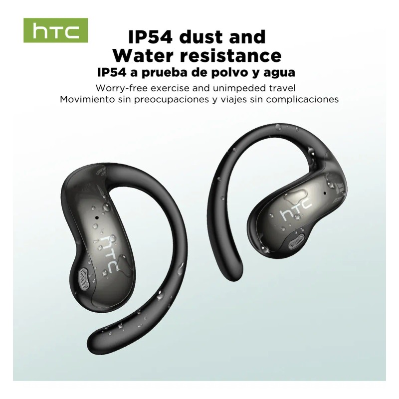 Audífonos Htc Ne19 Ai Audifonos Traductores Bluetooth 5.4 Color Negro