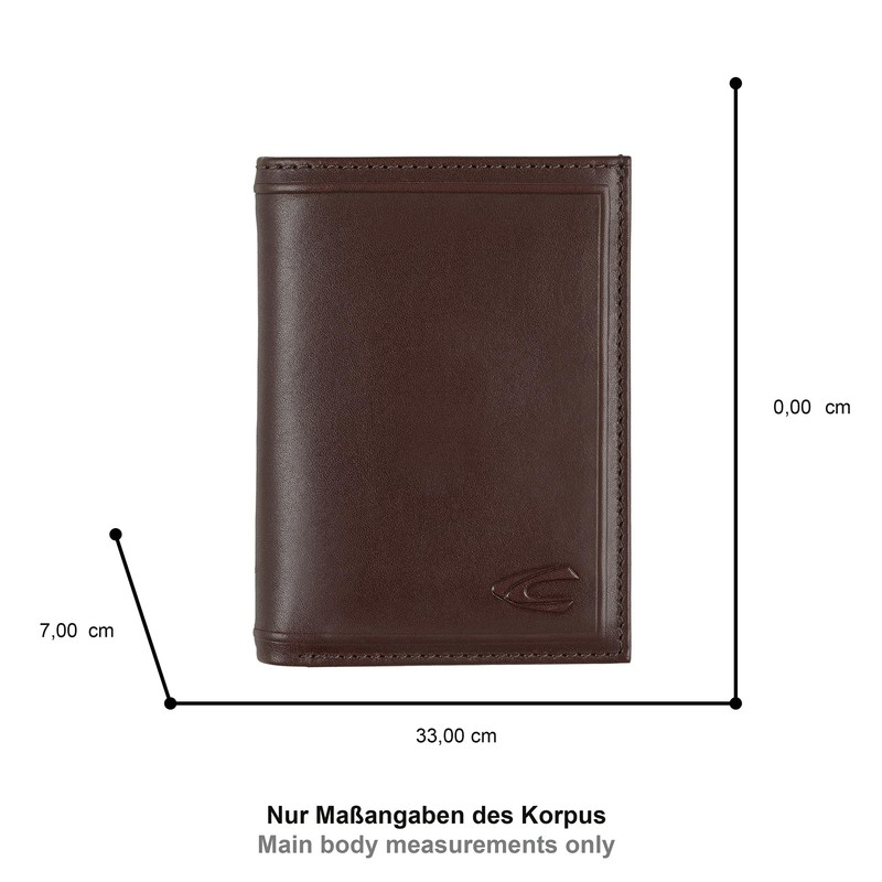 camel active Mens Wood Travel Accessory Wallet Brown, brown, S