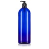 Cobalt Blue 32 oz Large Boston Round PET Plastic Bottles
