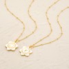 MYEARS Women Initial Necklace Gold Lily May Flower Pendant 14K