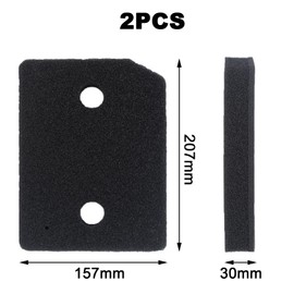 Dryer Filter for Mie-le-T1 9164761, Dryer Filter Sponge, Filter Dryer, Fine Coarse, Base Filter for Dryer, Sponge Filter Mat, for Heat Pump Dryers, Tumble Dryers, 207 x 157 x 30 mm, Pack of 2