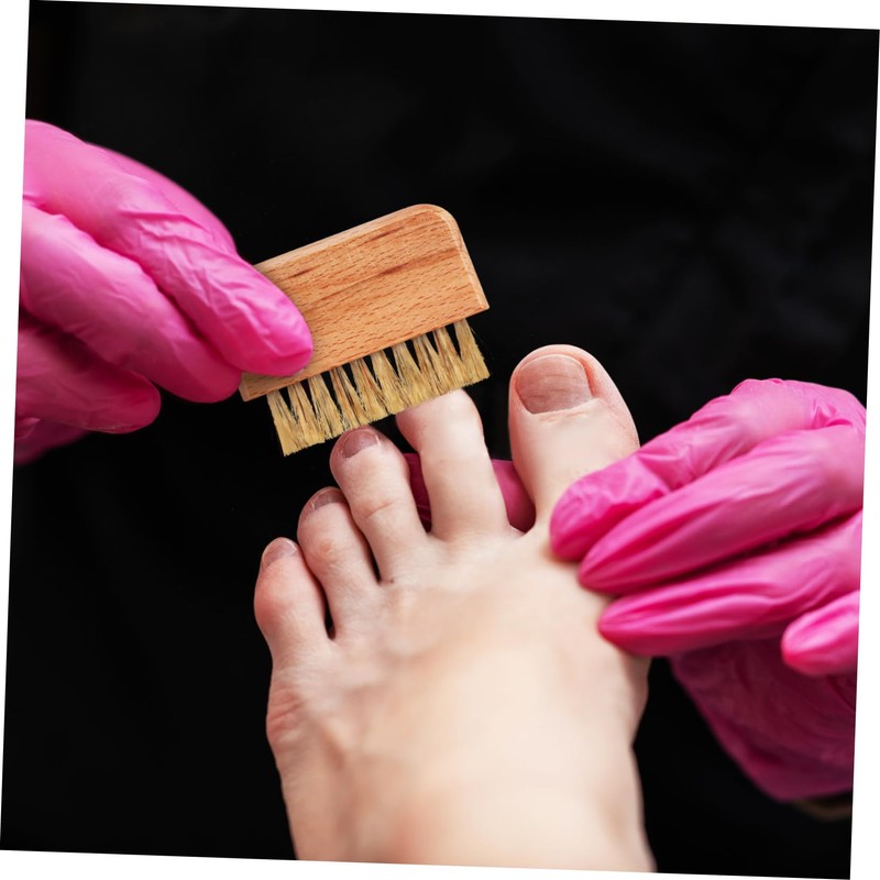 OHPHCALL Wooden Nail Scrub Brush Dense Bristles for Deep Cleaning