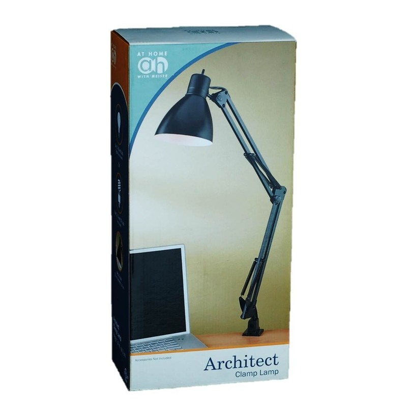 Meijer Task Lamp at Home Swing Arm Clip Metal, 34"