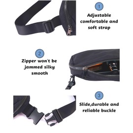 Belt Bag,Fanny Pack with Adjustable Strap,Small Waist Pouch for Workout Shopping Travelling Hiking Running Cycling-Everywhere Belt Bag (Grey)