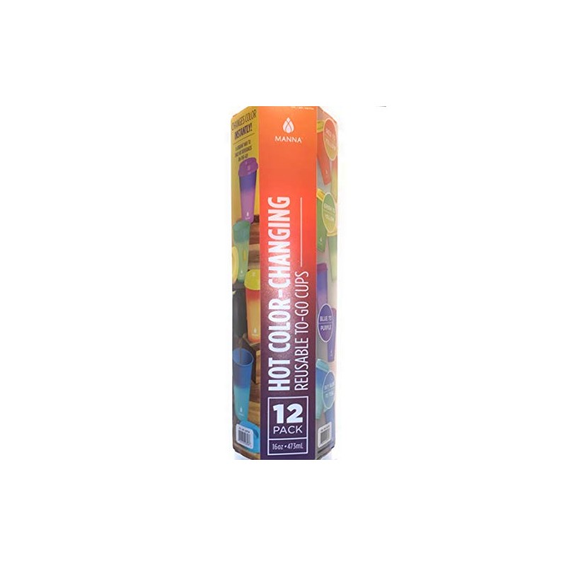 Manna 16oz Color Changing Reusable Cup Set for Hot Liquids