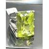 YourJewelleryBox 854 Statement Simulated Diamond Ring Emerald Cut Light Peridot