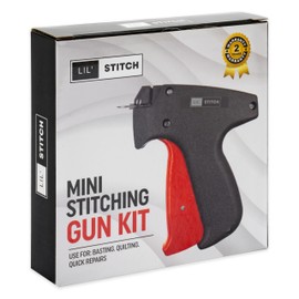 Perco Micro Stitching Gun Kit for Clothes - Handheld Quick Clothing Fixer for Fabric & Retail - Ergonomic, Lightweight Design with Sharp Needle for Quilting Projects & More - Includes 8 Clips of Barbs