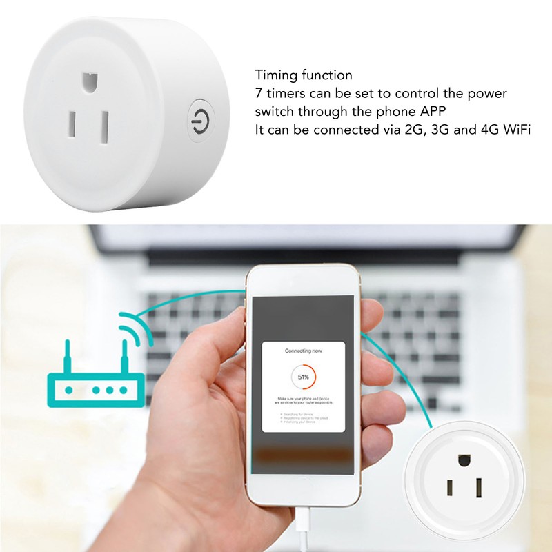 3 Holes Mini WiFi Smart Socket Voice Control Remote Controlling