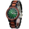 Men's Wood Watches Quartz Wooden Watch Japanese Movement Calendar Display