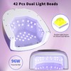 Ayshone Cordless Rechargeable UV Nail Lamp,96W UV Light for Gel