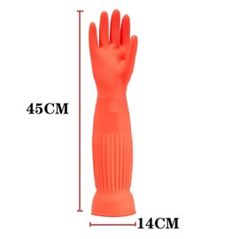 MIN-XL Rubber Dishwashing Glove, Waterproof and Oil-resistance, Suitable for kitchen Cleaning、Clothes Washing、Household Cleaning、 Dishwashing、Car Wash、Indoor and Outdoor Cleaning、Pet Care Use,etc
