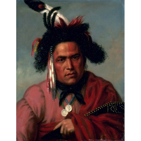 Posterazzi King Menominee 1835 Nchenannoquot Menominee Oil On Wood 1835