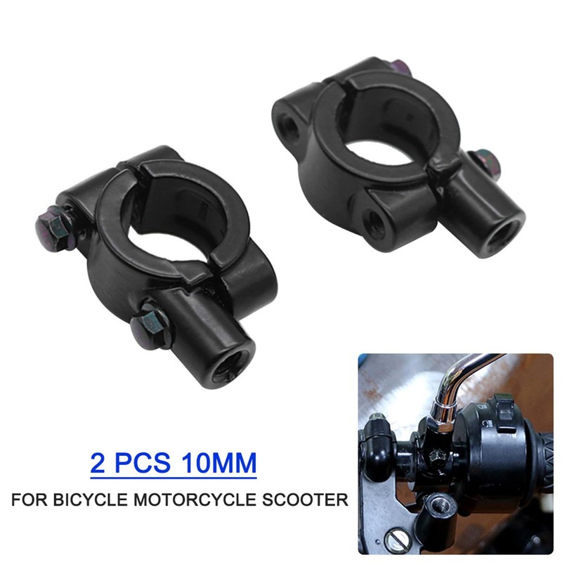 10 -mm -Lenkerspiegel -Halterung, 2 Stcs Aluminium -Motorrad -Lenker -Rückspiegel