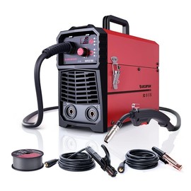 ARCCAPTAIN MIG130 130A MIG Welder, 110V Flux Core MIG Welder/Lift TIG/Stick 3 in 1 Welding Machine with Synergy, IGBT Inverter Portable Gasless Welder Equipment with Welding Gun and 2lb Welding Wire, Work Equipment For Men - Choice: MIG130