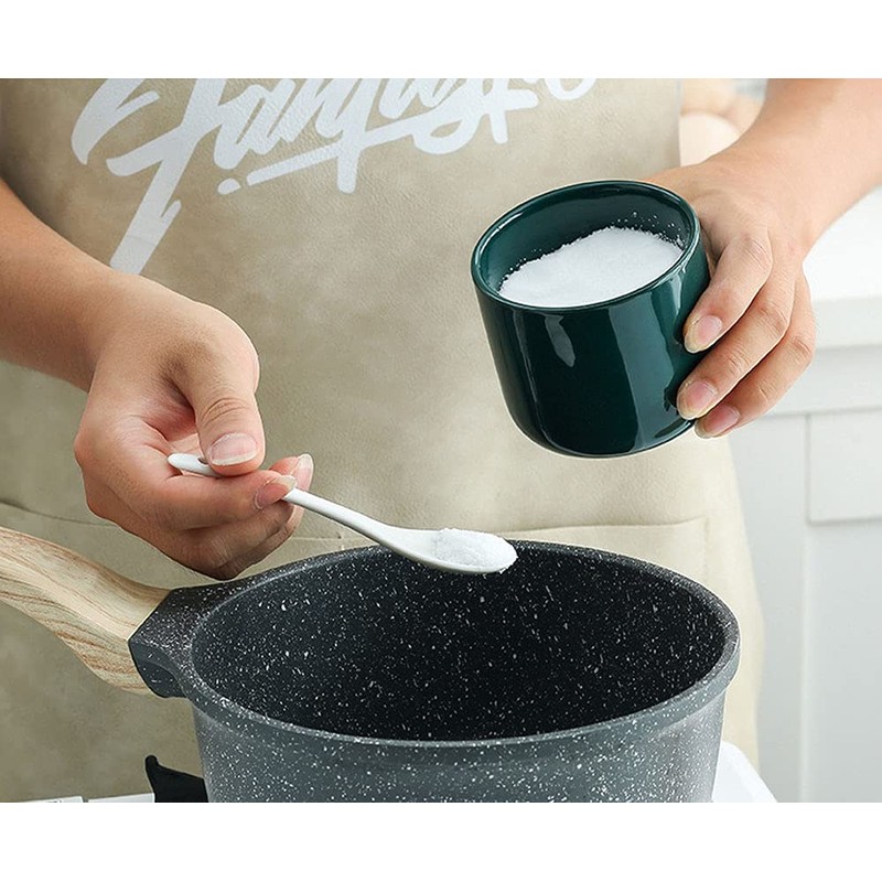 RockTrend Simple Pure Color Ceramic Spice Jar Seasoning Box Condiment
