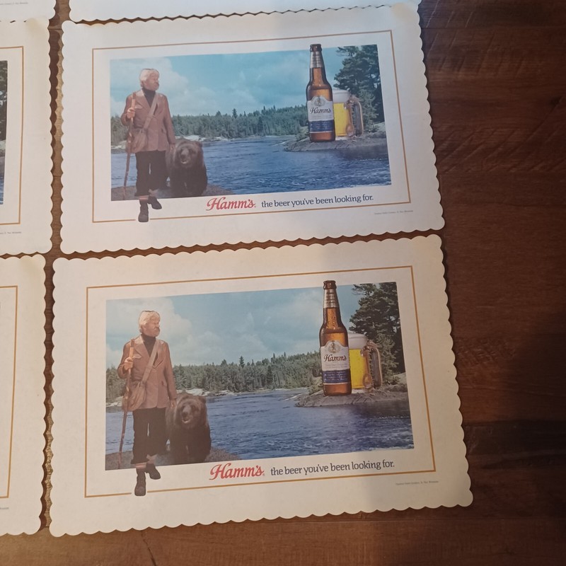 Hamm's Set of 12 Hamm’s Beer VINTAGE Paper Placemats New