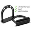 Black Aluminium Stirrups Aluminium Extra Light – 6 cm Tread