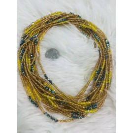 Unbranded 30"-60" SHINY GOLD/Neon Tie On African Waist Beads Belly Chain Weight Controller