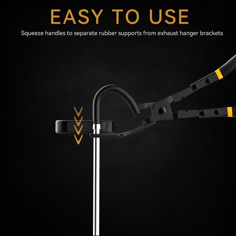 Renekton Heavy Duty Exhaust Hanger Removal Pliers, Separates Rubber Supports