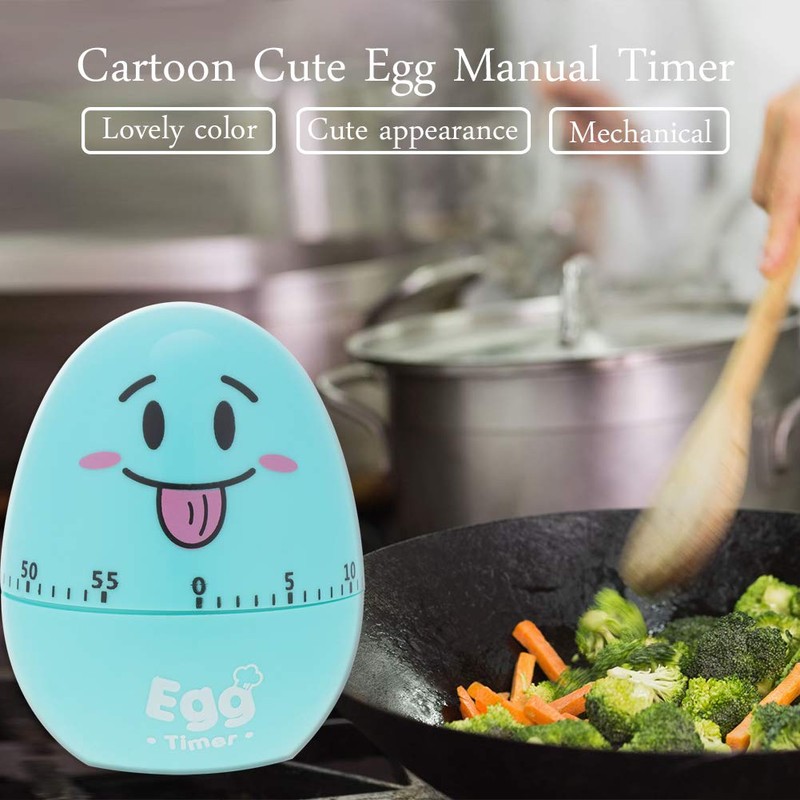 Egg Timer, Plastic Cartoon Cute Egg, Manual Timer, Kitchen Cooking