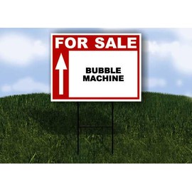 BUBBLE MACHINE For Sale UP ARROW white Red Black 1 Double Sided 18x24 in Yard Road Sign w/stand