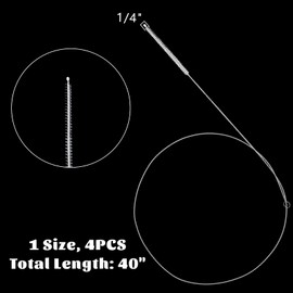 cobee 4 Pcs Straw Cleaner Brush Extra Long, 1m/39in Wire Tube Brushes with Soft Nylon Bristles Head, Wire Brush Pipe Cleaning Brush for Feeding Tubes Bottles Straw (Diameter 0.65cm)