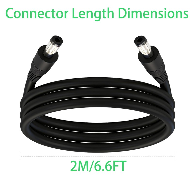 14 AWG DC Power Extension Cable 6.6FT with 5.5mm ×