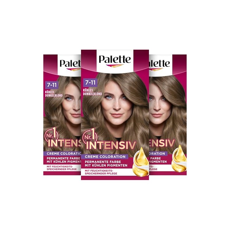 Palette Intensive Cream Colouration 7-11 Cool Dark Blonde (3 x