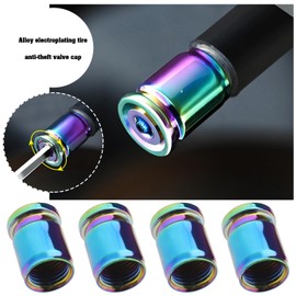 4pcs Car Tyre Valve Cover Car Tyre Anti-Theft Valve Cover Car Dust Protection Accessories for Most Vehicles Cars Trucks ATV MTV 13.5 x 9.5 mm Zinc Alloy Colourful
