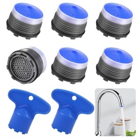 8Pcs Aerators for Faucets, Aerators for Taps Faucet Strainer Aerator M18.5 with 2 Aerator Keys for Bathroom, Kitchen