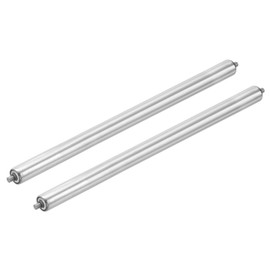 MECCANIXITY Stainless Steel Conveyor Roller 1.5" Diameter 24" Length Gravity Transmission Replacement Part Galvanized End (Silver, Pack of 2)