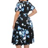 Plus Size Wedding Guest Floral Dress Women Wrap V Neck