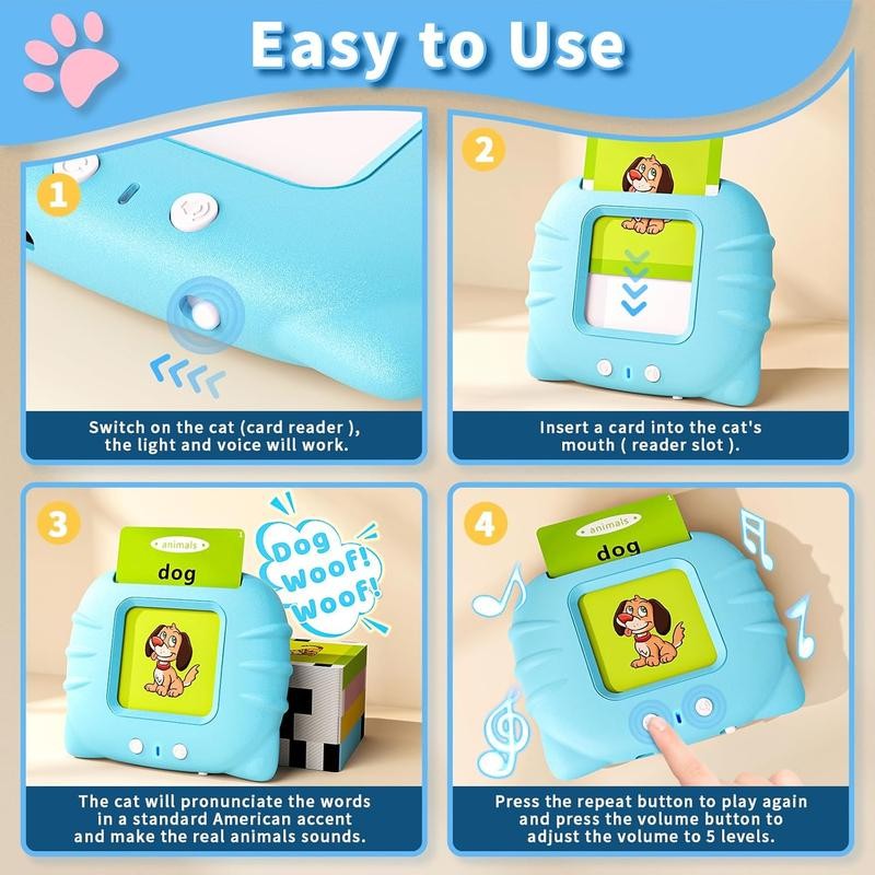 English and Spanish Bilingual Talking Flashcard Toys With 224 Common