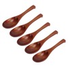 5Pcs Wooden Spoons Natural Safe Comfortable Light Weight Delicate Sturdy