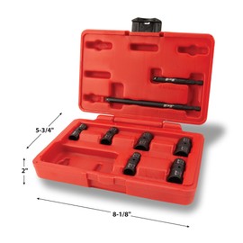 Performance Tool M799 8Pc 1/4-Inch Drive Flip Socket Set - Includes: 5/16, 3/8, 7/16, 1/2 8mm, 10mm, 9mm, 11mm, 12mm, 14mm, 13mm and 15mm