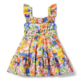 Janie and Jack Girls Floral Dress (Toddler/Little Big Kids), Multicolor 10