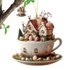 Easter Hangable Decorations, Coffee Cup House Easter Egg Cute Decorative