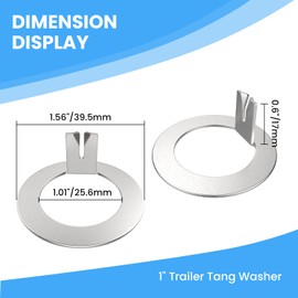 SDTC Tech 1" Trailer Wheel Spindle Washer Compatible with EZ Lube Axles 3500-7000 Lb Replacement Spindle Tang Washer EZ Lube Spindle for 2K to 7K (4PCS)