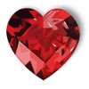 Squiddy Ruby Red Gem Heart - Vinyl Sticker Decal for